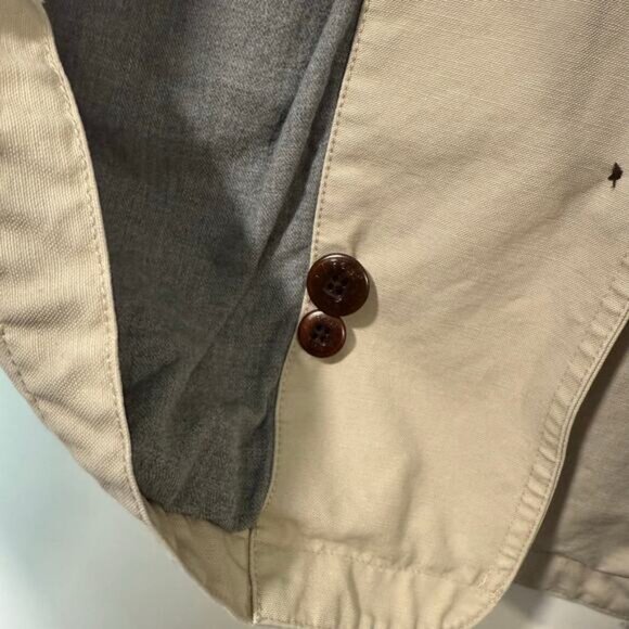 L.L. Bean Women's Barn Chore Coat Field Shacket Cream Medium Petite Cotton - Picture 7 of 8